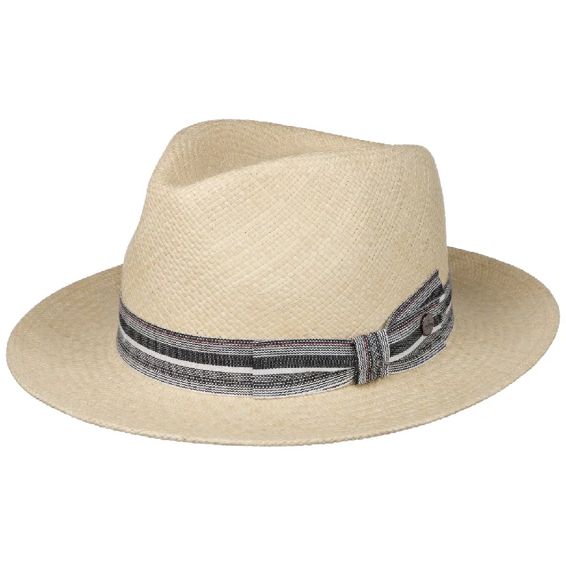 Classic felt fedora hats for women with subtle band details for refined elegance -Veliano Fedora Panama Hat by Lierys