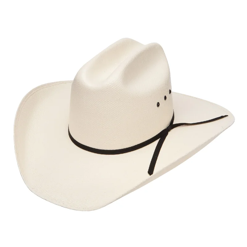 Handmade straw cowboy hat for men with a rugged and timeless look -Resistol Denison 7X Solid Bangora Straw Hat