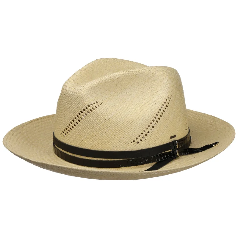 Personalized straw hat for men with custom logo or engraving for a unique gift -Jansen Panama Hat by Bailey 1922