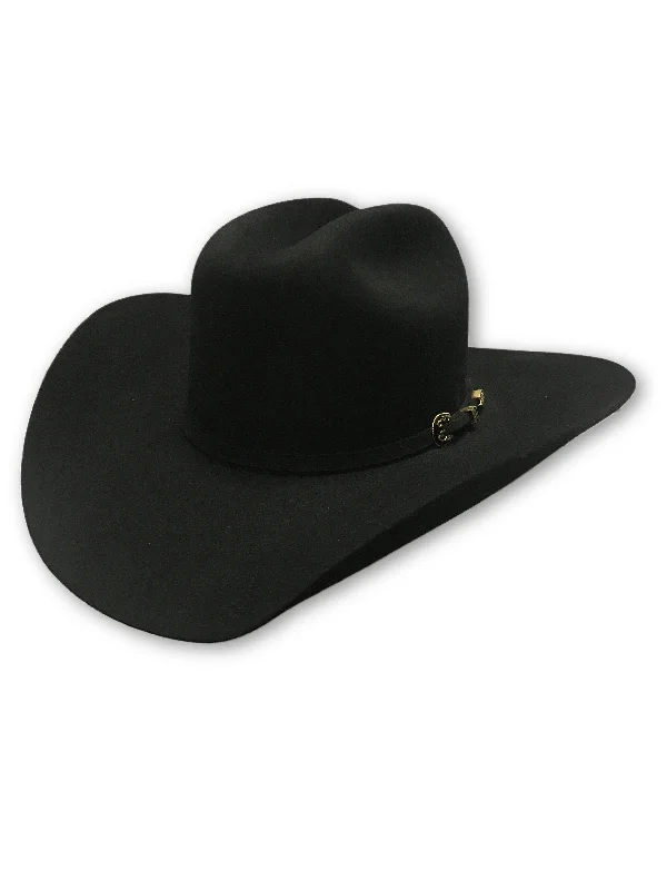 Classic felt hat for vintage-inspired outfits -Serratelli 6X Black Felt Hat - S9 Profile