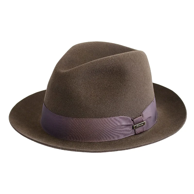 Fedora hats for men with embroidered logos for a stylish, personalized look -Biltmore Belasco Merino Wool Suede Finished Fedora