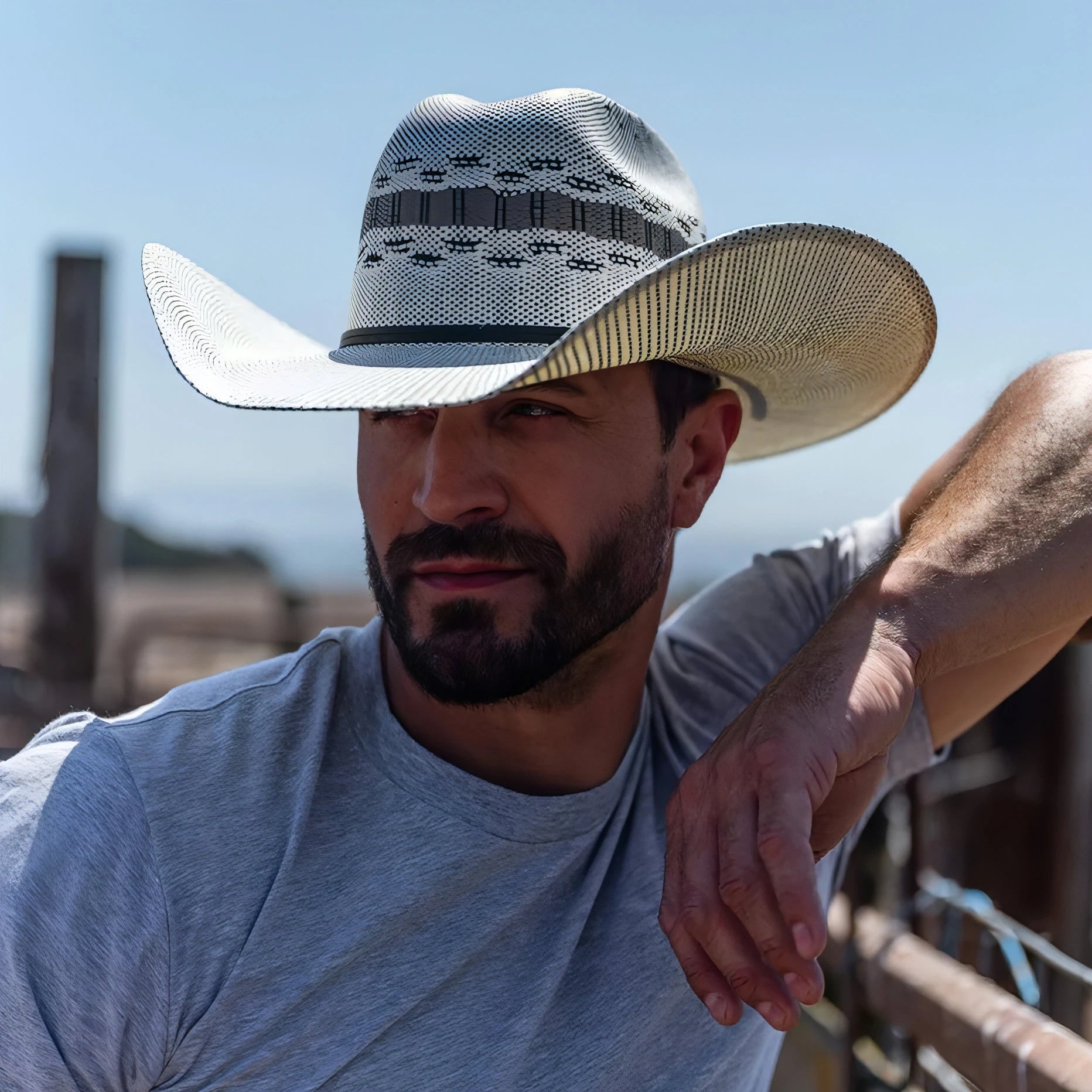 Comfortable felt cowboy hats for men with moisture-wicking linings for extended wear -Cisco Straw Cowboy Hat Cream