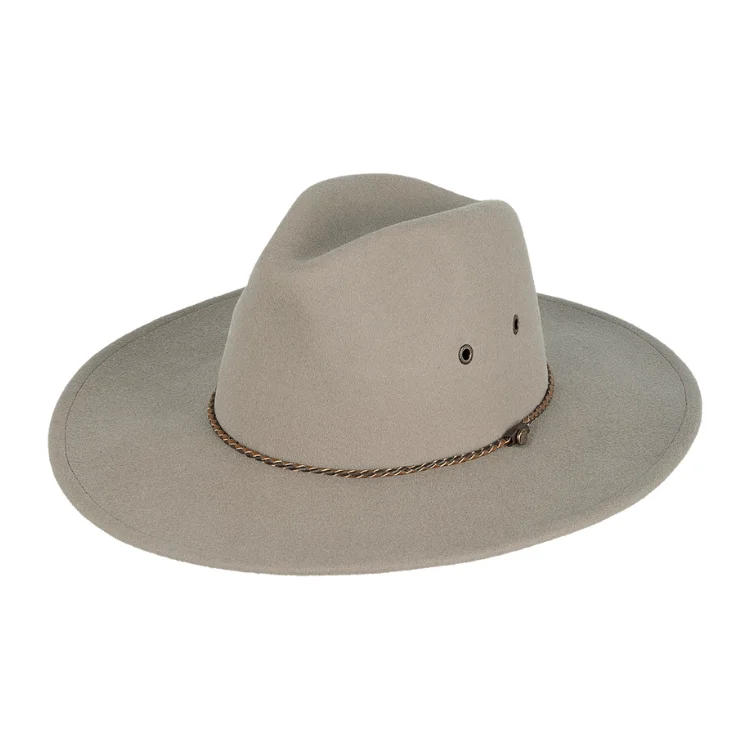 Trendy fedora hats for men with a sharp, angular design for modern fashion -Kooringal Wide Brim Fedora Marshall - Natural