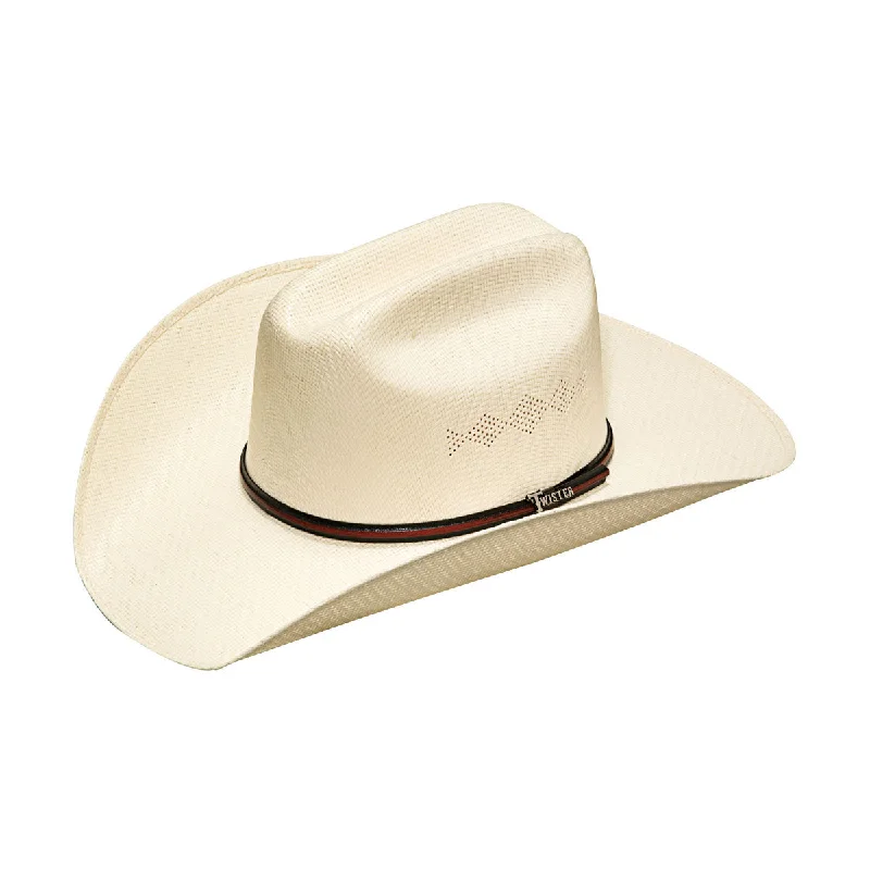 Comfortable straw hat for women with wide brim and adjustable fit -Twister 5X Shantung Straw Hat