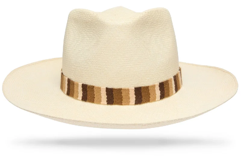 Natural fiber straw hat for women with sustainable materials and eco-friendly style -Montecristi Handloom Brown