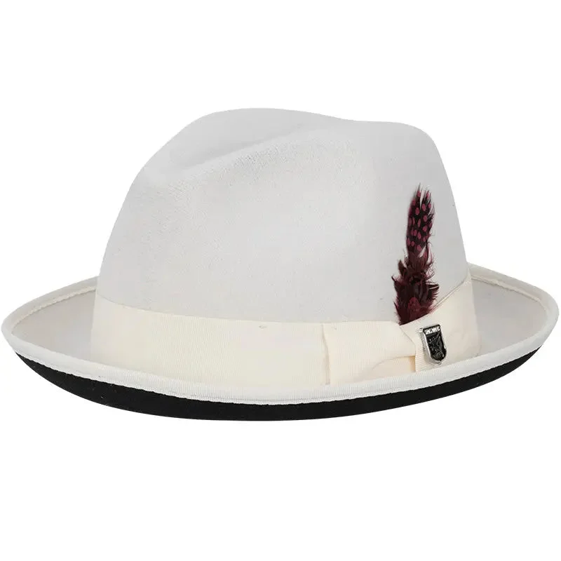 Casual fedora hats for women with fabric bands for relaxed, boho style -Stacy Adams GT ProvatoKnit™ Pinch Front Fedora