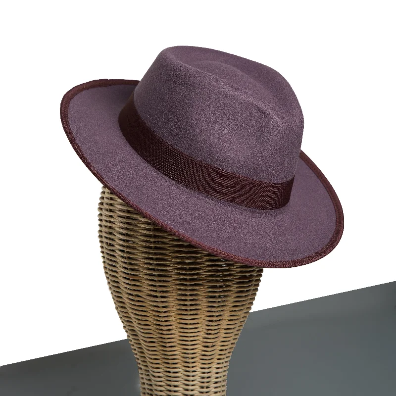 Designer fedora hats for men with stylish feather details for added flair -Chokore Vintage Jazz Party Fedora Hat (Purple)