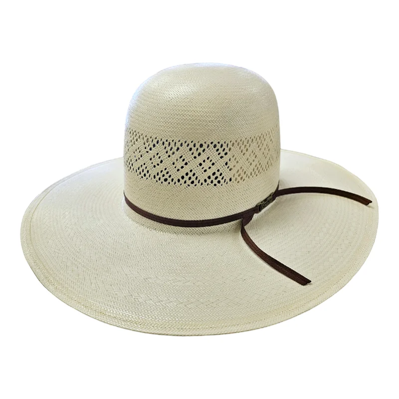 Casual straw cap for men with simple design and relaxed look -American Hat Co. Straw Hat - #8300 OPEN CROWN