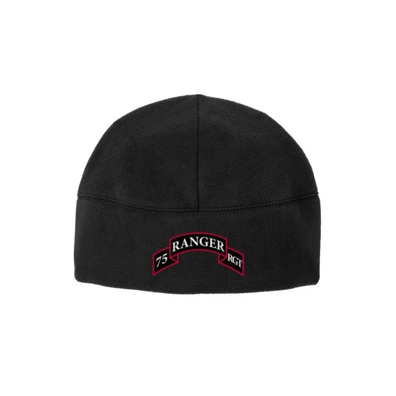 Sports fan cap with bold team colors -75th Ranger Regiment Soft Fleece Beanie