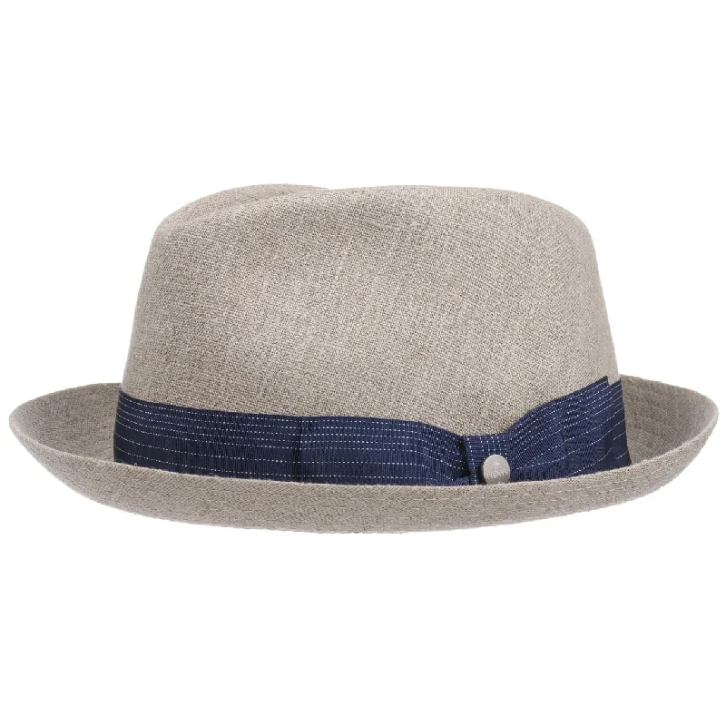 Premium felt fedora hats for men with strong, durable construction for lasting wear -Pearson Player Hat Linen Hat by Lierys