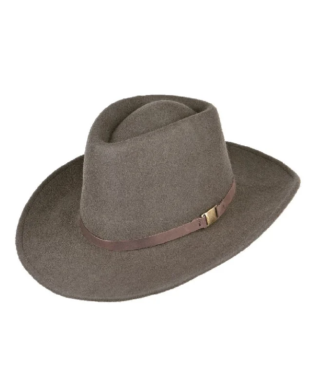 Breathable felt hat for all-day comfort -Heather Eden Wool Felt Aussie Hat