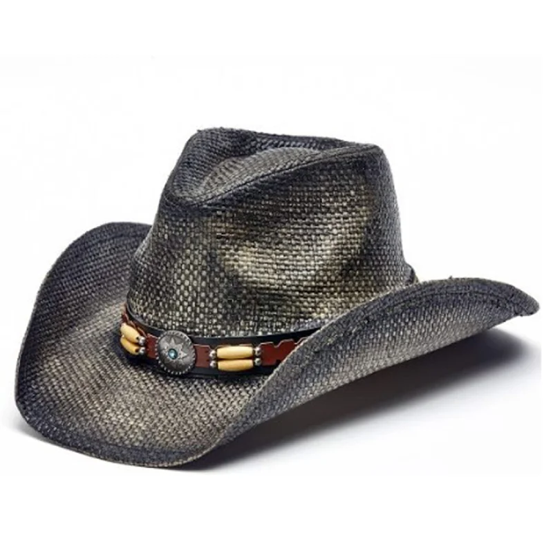 Stylish straw fedora hat for men with a sleek band design -Black Toyo Straw Hat