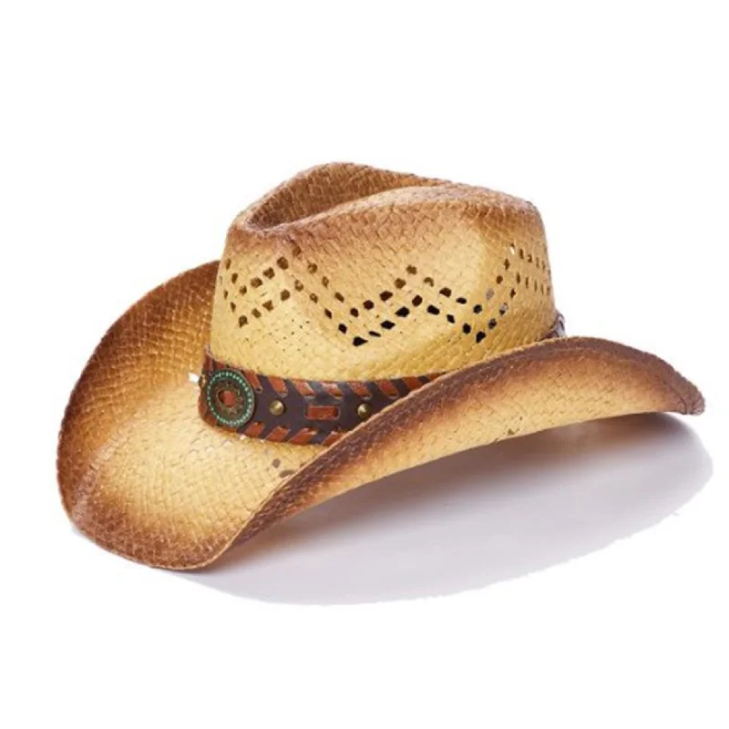 Cute straw hat for kids with vibrant colors and playful designs -Tea Stain Toyo Hat