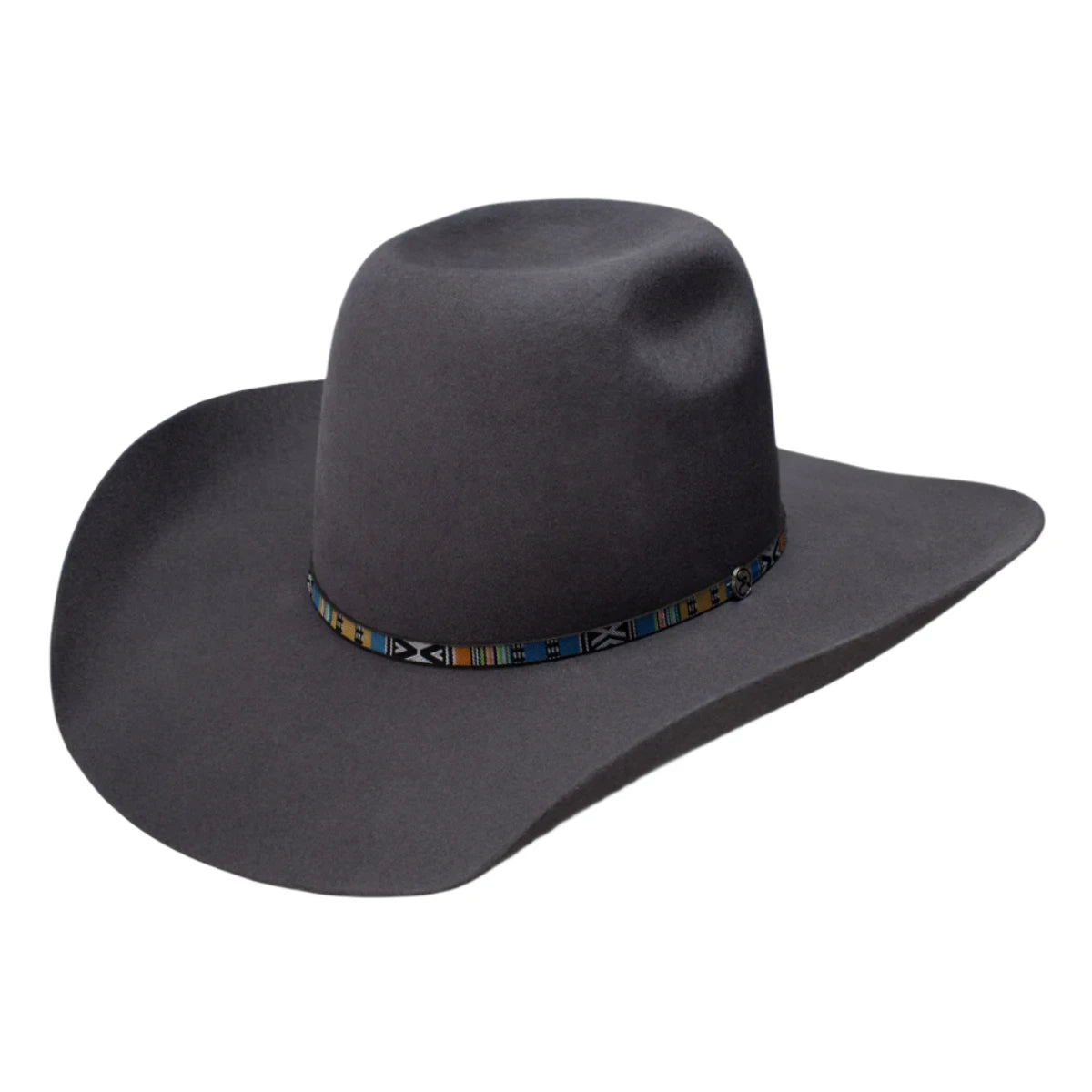 Custom cowboy hats for men with intricate stitching and unique features for personal flair -Resistol HOOey Silver Smoke - (3X) Wool Felt Cowboy Hat