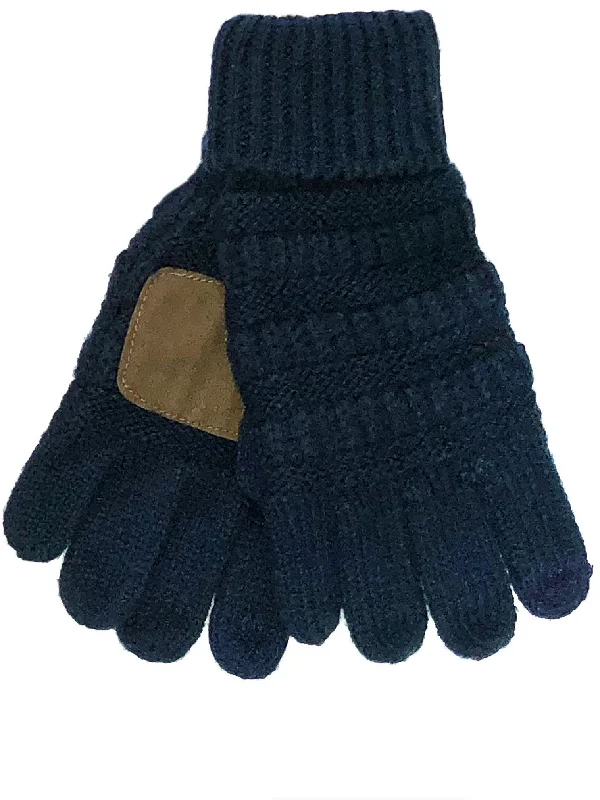 Wool sports cap for chilly game nights -G-20-KIDS NAVY GLOVES