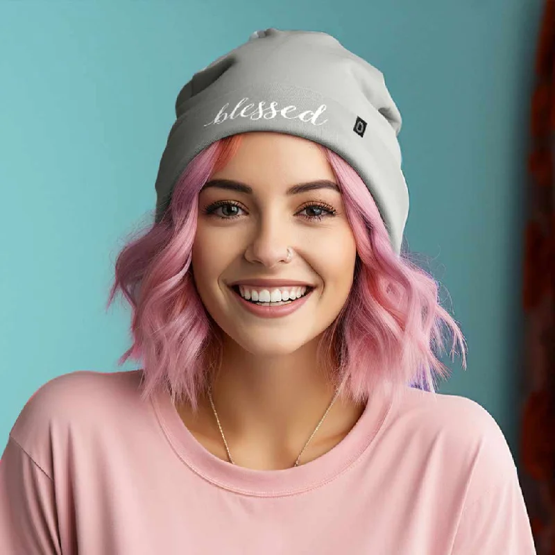 Wool sports cap for chilly game nights -Dalix Blessed Beanie