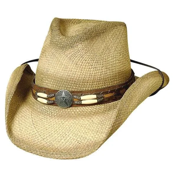 Custom cowboy hats with intricate patterns for women with handmade details -Bullhide Dundee - Shapeable Straw Cowboy Hat