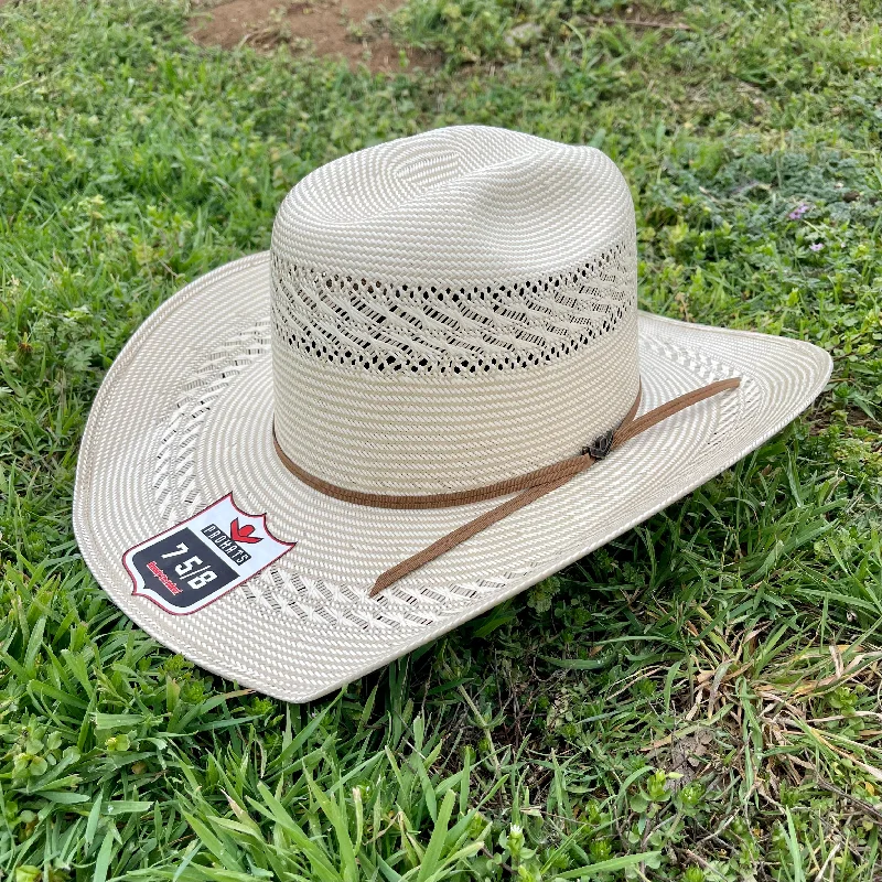 Western cowboy hats with decorative bands and turquoise accents for a vintage look -THE RENEGADE STRAW HAT - COCOA BAND