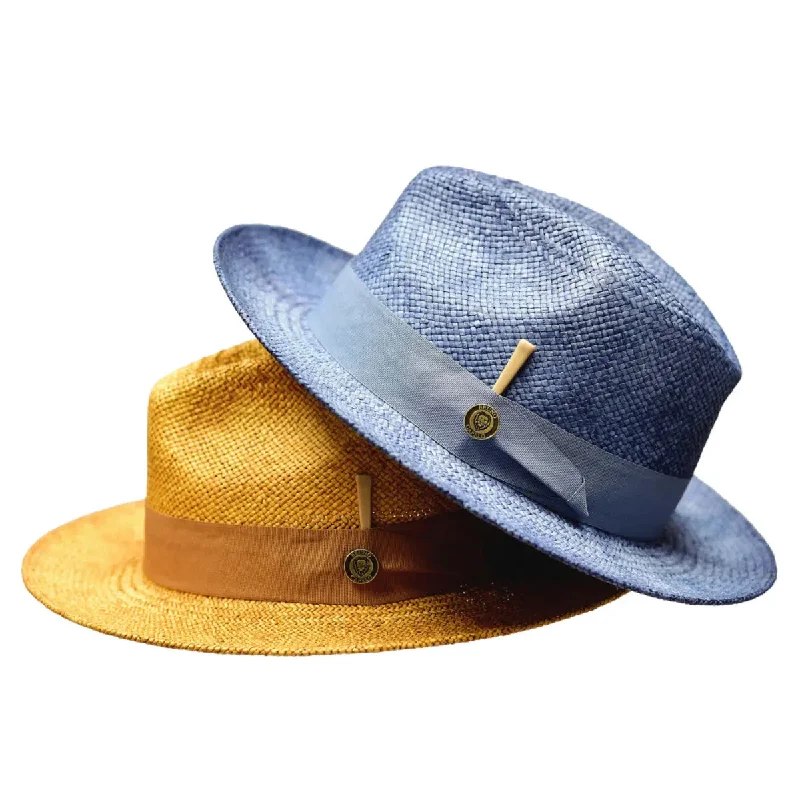 Designer fedora hats for women with unique fabric combinations for an eclectic vibe -Bruno Capelo Escobar Shantung Straw Fedora