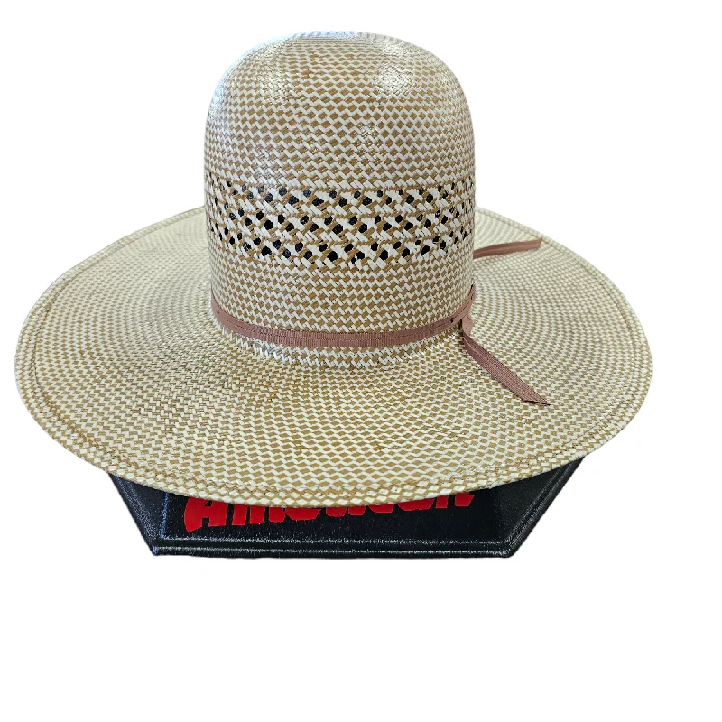 Functional straw cap for men with breathable design and practical use -American Hat Co. Straw Hat - #TC 8870 OPEN CROWN