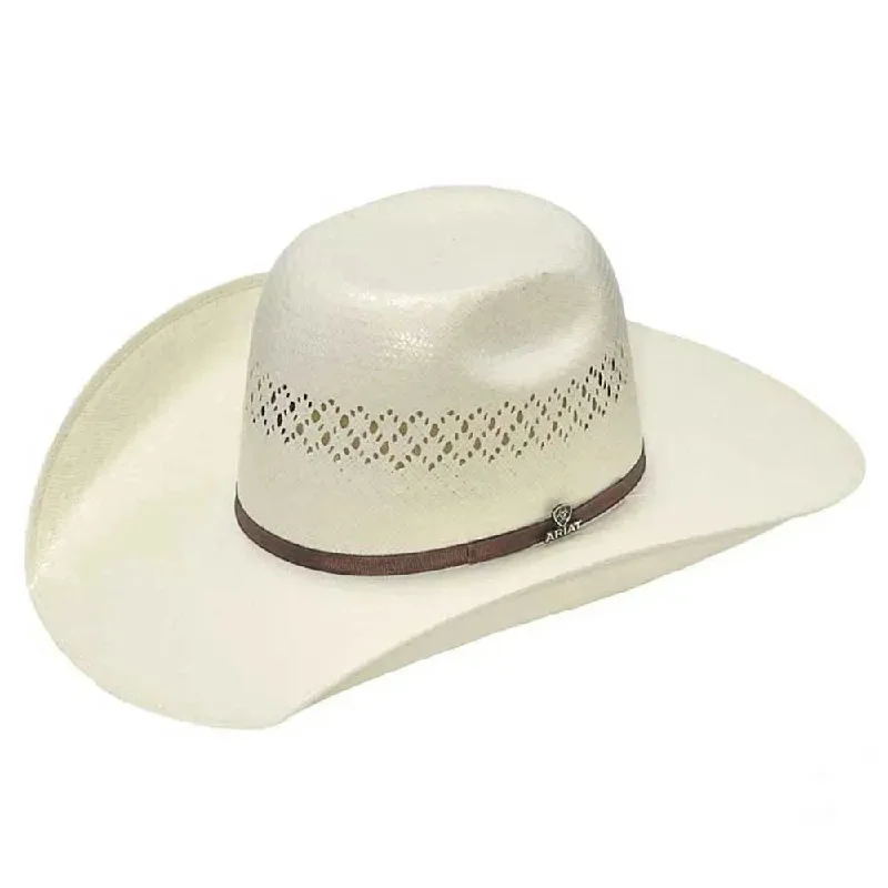 Large-brim cowboy hats for women with high-quality materials for practical use -Ariat Bullrider - (10X) Shantung Straw Cowboy Hat