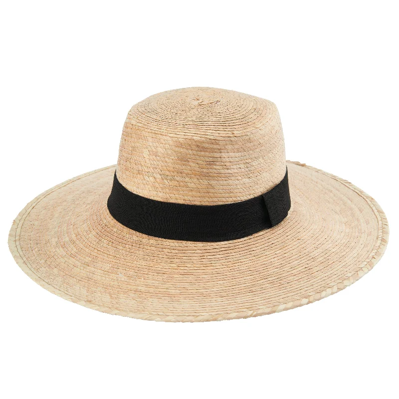 Casual fedora hats for women with soft fabric and relaxed fit -Baile Palm Straw Boater