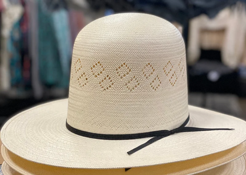 Stylish straw sun hat for women with colorful accents for a fun summer vibe -RS3301- Rough Stock Hat - Open Tall Crown