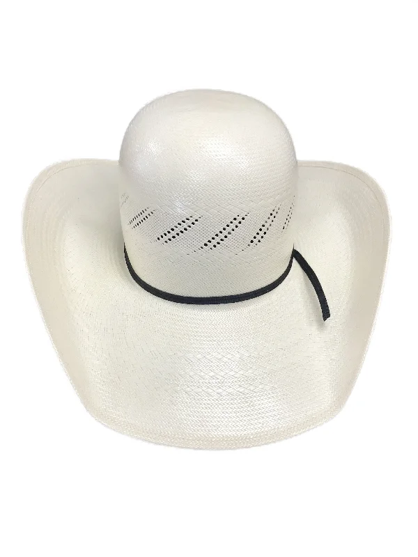 Elegant straw hat for women with ribbon detail and graceful finish -American Hat Co. Straw Hat - #7900 OPEN CROWN