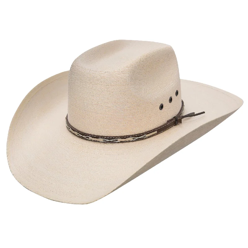 Durable straw Panama hat for men with a breathable and practical design -Stetson Square Stallion Straw Hat