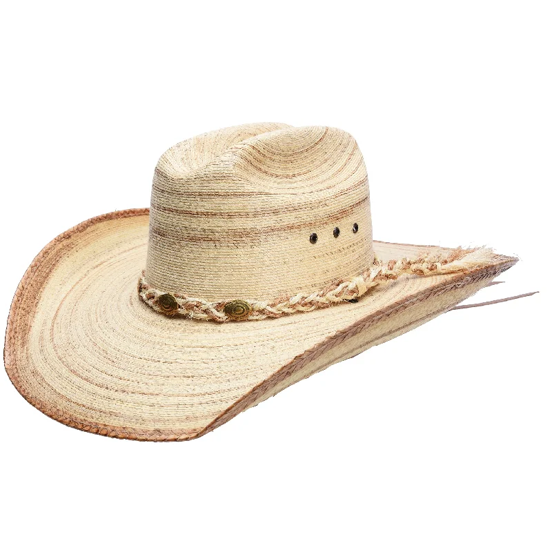 Authentic cowboy hats with metal buckles for men with rugged western flair -Maverick Palm Straw Hat by Stone Hats