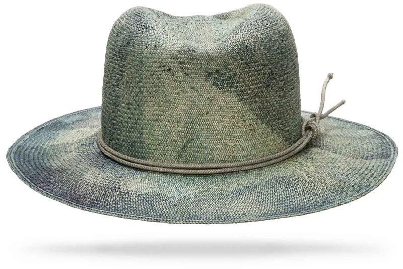 Simple straw fedora for men with traditional styling and lightweight construction -Montecristi Leo Carillo Dyed