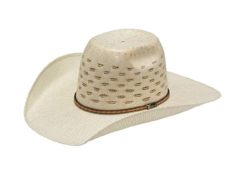 Designer straw sun hat for men with luxurious design and high-quality material -Twister - Bangora - T71824