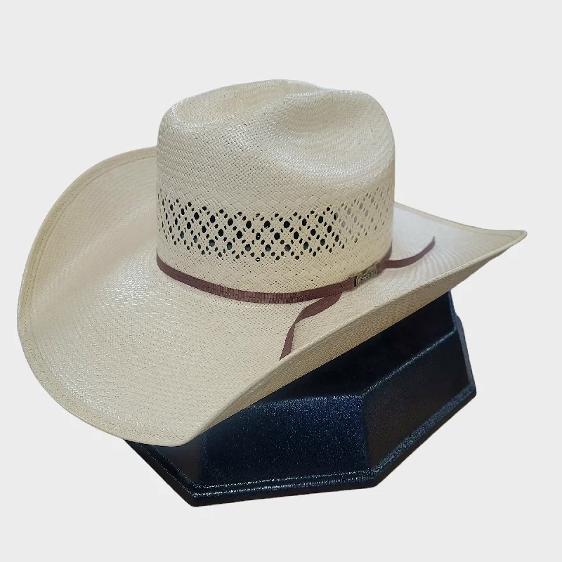 Lightweight straw beach hat for women with a simple design for sun protection -AMERICAN HAT CO. STRAW HAT - #7300