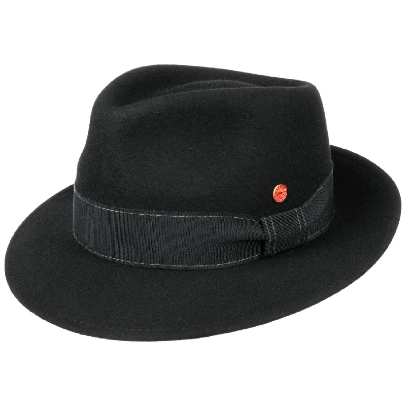 Classic fedora hats for men with smooth finishes and clean-cut edges for formal events -Manuel Fedora Hat by Mayser