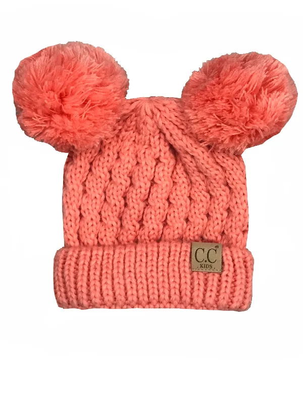 Wool sports cap for chilly game nights -Kid-24 Coral