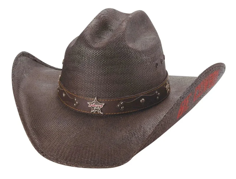 Handmade leather cowboy hats for men with fringe details for a wild, western appeal -Bullhide Be Cowboy - Straw Cowboy Hat