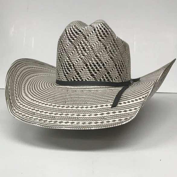 Versatile straw hat for men with narrow brim for casual and formal occasions -American Two Tone Steel Straw Hat