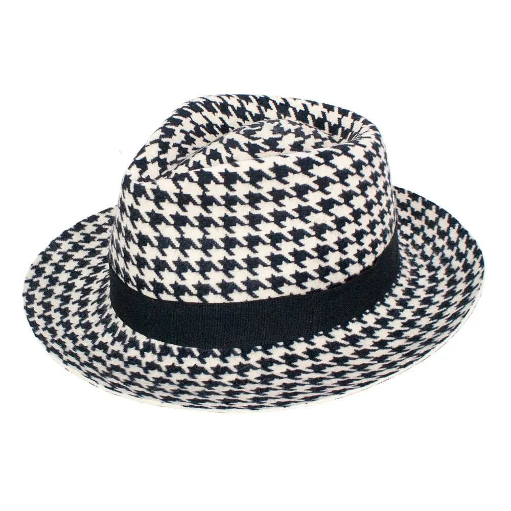 Lightweight cowboy hats for men with breathable straw for warm weather wear -Peter Grimm Chexs - Wool Felt Fedora Hat