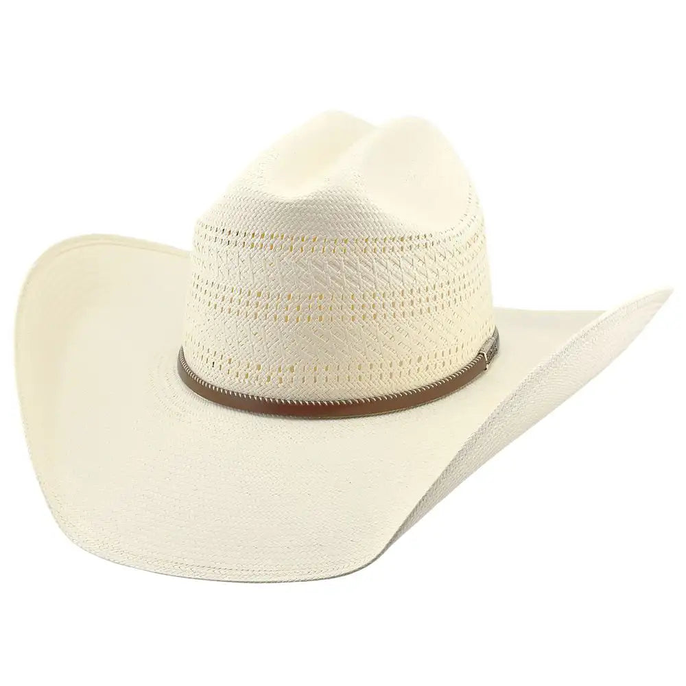 Custom cowboy hats for men with wide brims and bold, statement features -Larry Mahan's Latigo - (10X) Straw Cowboy Hat