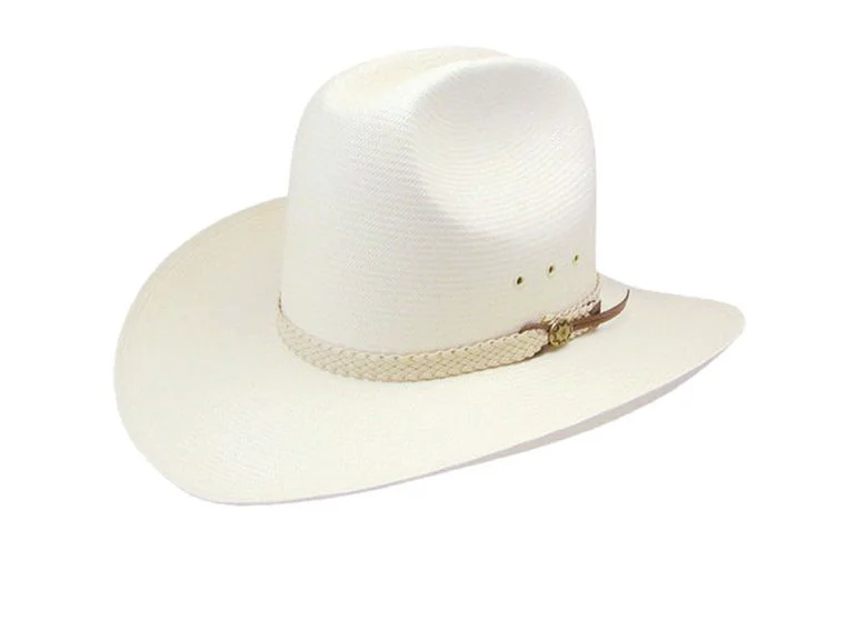 Natural straw sun hat for men with breathable design for hot weather -Resistol - Hickok - Natural Straw