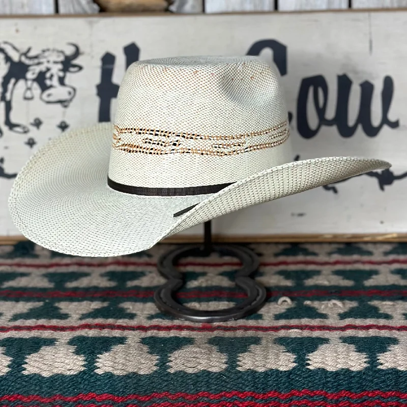 Stylish felt cowboy hats for men with stylish banding for a refined appearance -Twister Tan Bangora Pre Creased Luke Crown 3 3/4" Brim - Youth