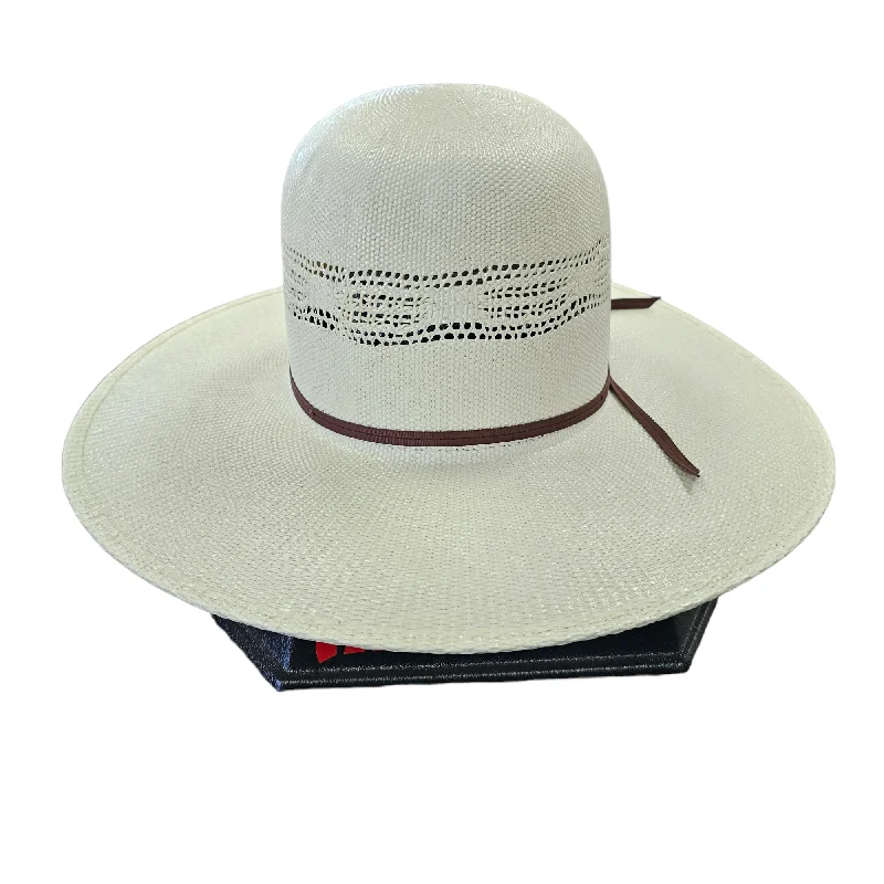 Simple straw hat for men with casual fit for beach and outdoor activities -American Hat Co. Straw Hat - #650 OPEN CROWN