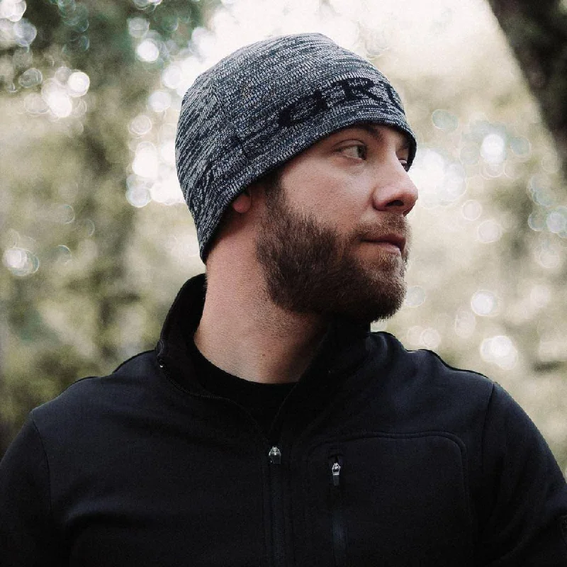 Minimal dad cap for understated charm -Reversible Skull Cap Beanie - Black and Grey