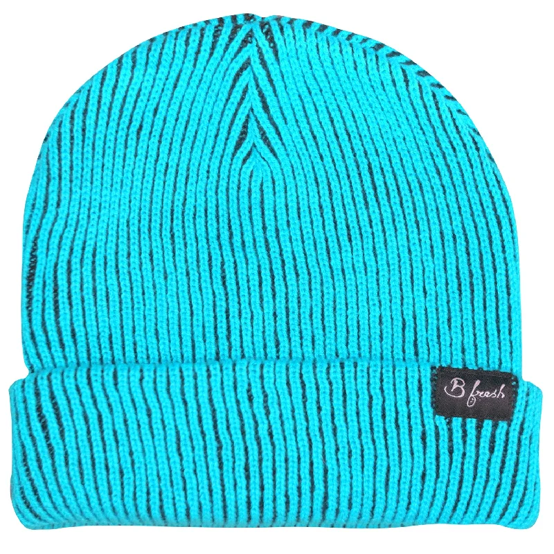 Fitted cap for snug personalized fit -The Mickey Neon Blue - Beanie