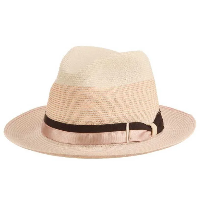 Lightweight fedora hats for men with breathable straw for hot weather comfort -Biltmore Unbridled Official Kentucky Derby Straw Fedora