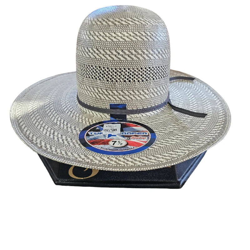 Lightweight straw hat for men with casual style and sun protection for travel -American Hat Co. Straw Hat - #TC 8820 OPEN CROWN