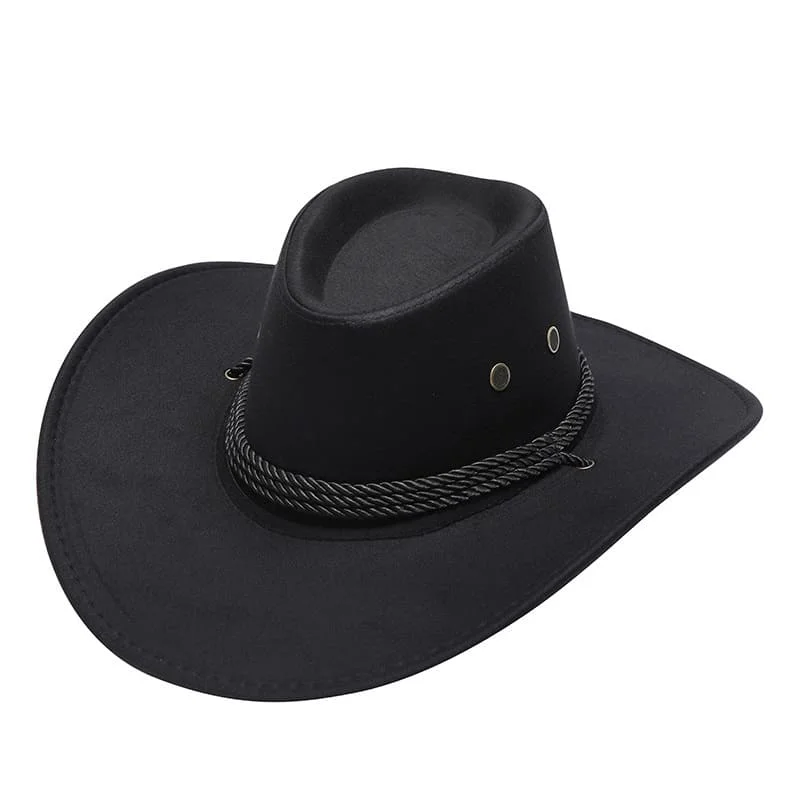 Vintage straw cowboy hats for women with frayed edges for an old-school western vibe -Johnson Suede Cowboy Hat