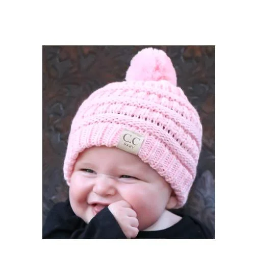 Fitted baseball cap for team uniform fit -Baby-847 Pale Pink Beanie