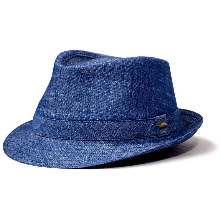 Fedora hats for men with leather straps and brass buckles for a rugged appeal -Saint Martin - Trilby Fedora