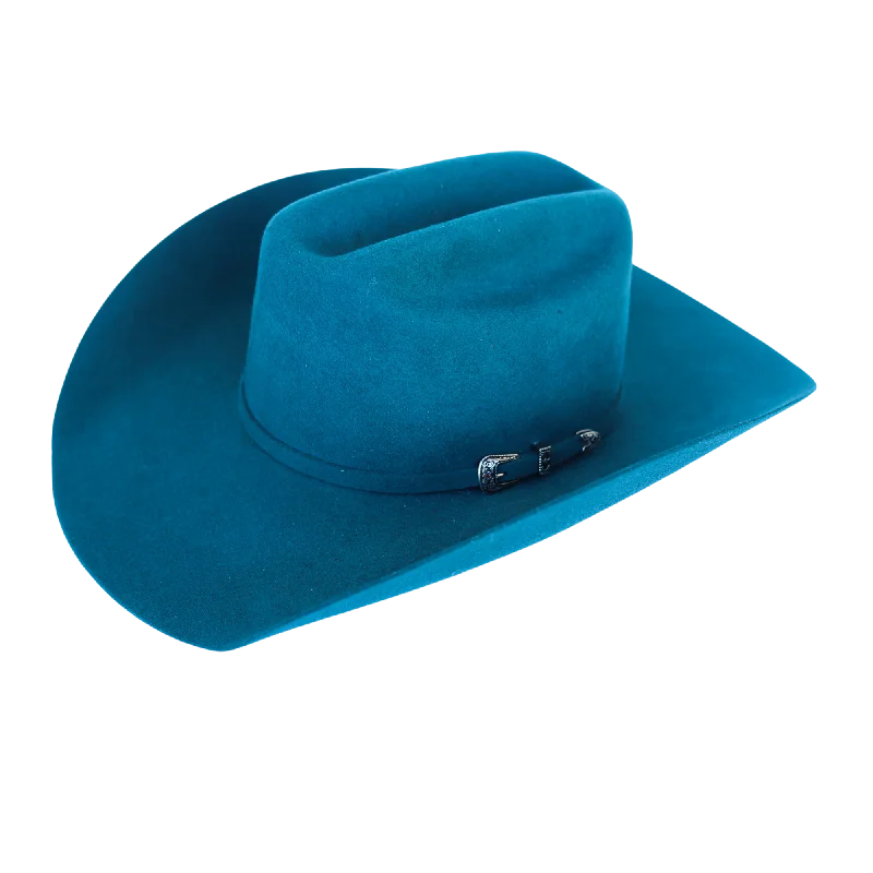 Cowboy hats for women with embroidered motifs and gemstone bands for a stylish look -TIFFANY TURQUOISE COWBOY HAT